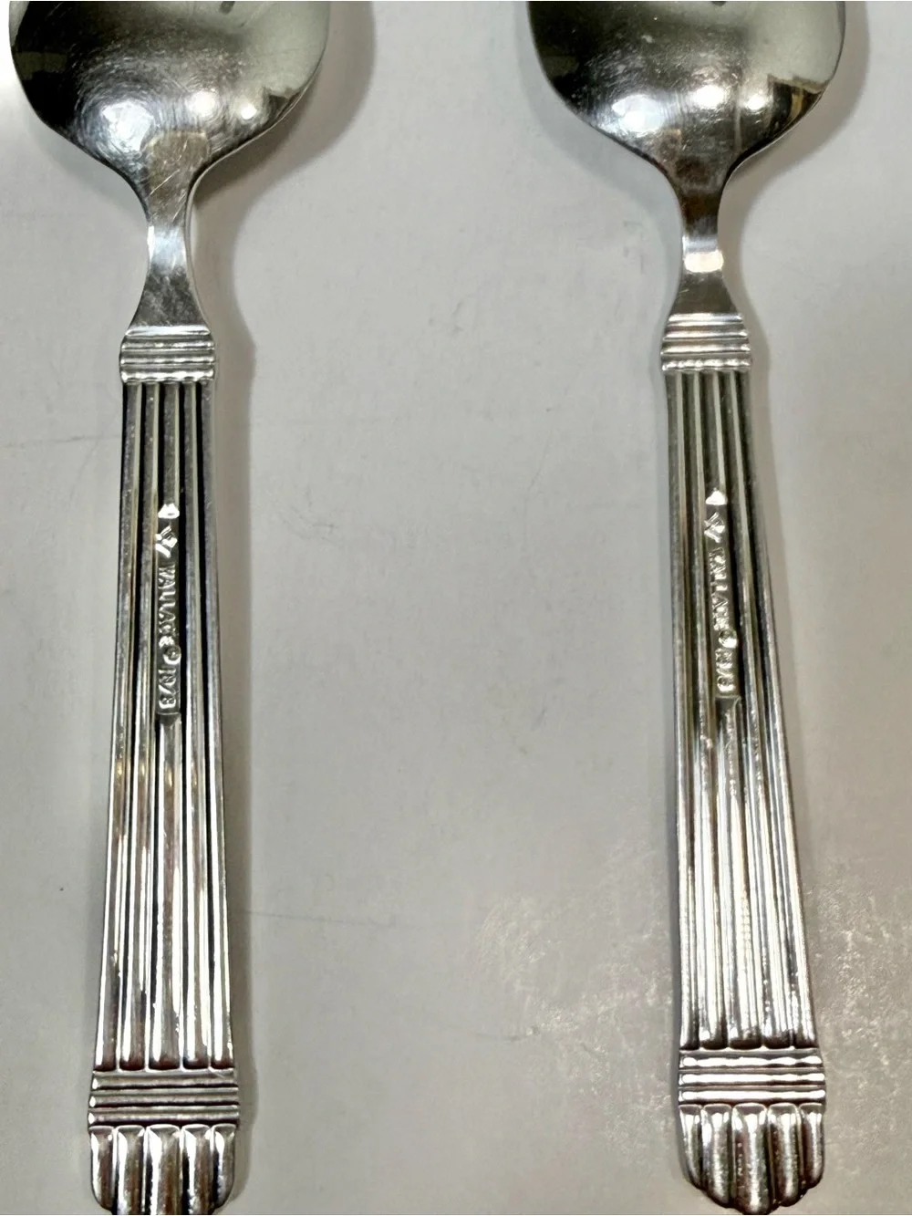4 Wallace CHARDONNAY Teaspoons 18/8 Stainless Glossy Ribbed 6 3/8